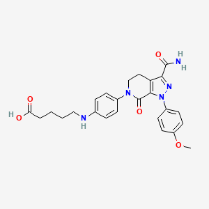 5-((4-(3-Carbamoyl-1-(4-methoxyphenyl)-7-oxo-4,5-dihydro-1H-pyrazolo[3,4-c]pyridin-6(7H)-yl)phenyl)amino)pentanoic acid