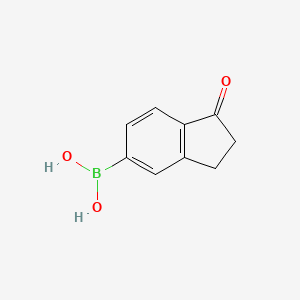 molecular formula C9H9BO3 B3325757 (1-oxo-2,3-dihydro-1H-inden-5-yl)boronic acid CAS No. 221006-64-0