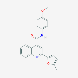 molecular formula C22H18N2O3 B332577 N-(4-methoxyphenyl)-2-(5-methylfuran-2-yl)quinoline-4-carboxamide 