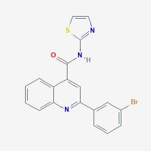 molecular formula C19H12BrN3OS B332578 2-(3-bromophenyl)-N-(1,3-thiazol-2-yl)quinoline-4-carboxamide 