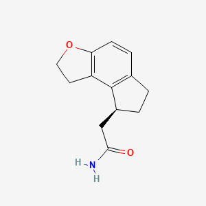 molecular formula C13H15NO2 B3325795 2-[(8S)-1,6,7,8-tetrahydro-2H-indeno[5,4-b]furan-8-yl]acetamide CAS No. 221530-38-7