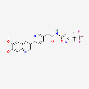molecular formula C25H23F3N4O4 B3325807 Zeteletinib CAS No. 2216753-97-6