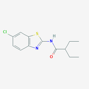 molecular formula C13H15ClN2OS B332581 N-(6-chloro-1,3-benzothiazol-2-yl)-2-ethylbutanamide 