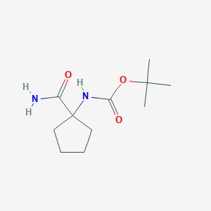 molecular formula C11H20N2O3 B3325882 1-Tert-butoxycarbonylamino-1-cyclopentanecarboxamide CAS No. 223648-38-2