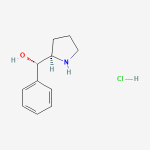 molecular formula C11H16ClNO B3325895 (S)-Phenyl((R)-pyrrolidin-2-yl)methanol hydrochloride CAS No. 2242946-94-5