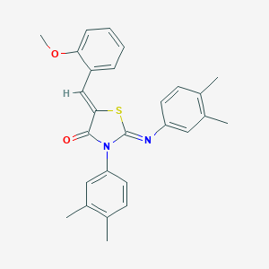 3-(3,4-Dimethylphenyl)-2-[(3,4-dimethylphenyl)imino]-5-(2-methoxybenzylidene)-1,3-thiazolidin-4-one