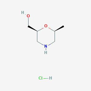 molecular formula C6H14ClNO2 B3325911 ((2S,6S)-6-methylmorpholin-2-yl)methanol hydrochloride CAS No. 2243501-64-4