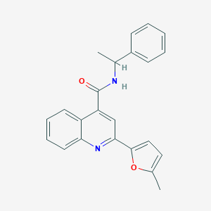 2-(5-methylfuran-2-yl)-N-(1-phenylethyl)quinoline-4-carboxamide