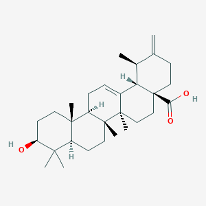 molecular formula C30H46O3 B3325964 (1R,4As,6aR,6aS,6bR,8aR,10S,12aR,14bS)-10-hydroxy-1,6a,6b,9,9,12a-hexamethyl-2-methylidene-1,3,4,5,6,6a,7,8,8a,10,11,12,13,14b-tetradecahydropicene-4a-carboxylic acid CAS No. 22477-85-6