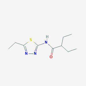 molecular formula C10H17N3OS B332599 2-ethyl-N-(5-ethyl-1,3,4-thiadiazol-2-yl)butanamide 