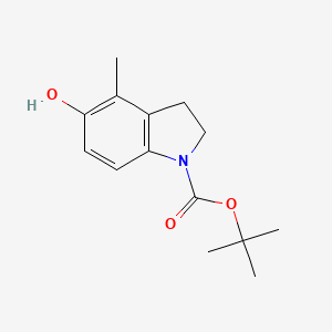 molecular formula C14H19NO3 B3325999 1-(Tert-butoxycarbonyl)-4-methyl-5-hydroxyindoline CAS No. 226710-87-8