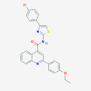 molecular formula C27H20BrN3O2S B332603 N-[4-(4-bromophenyl)-1,3-thiazol-2-yl]-2-(4-ethoxyphenyl)quinoline-4-carboxamide 