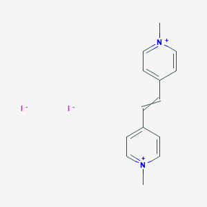 molecular formula C14H16I2N2 B3326049 4,4'-(乙烯-1,2-二基)双(1-甲基吡啶-1-鎓)二碘化物 CAS No. 22919-72-8