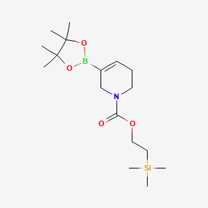 molecular formula C17H32BNO4Si B3326063 2-(Trimethylsilyl)ethyl 3-(4,4,5,5-tetramethyl-1,3,2-dioxaborolan-2-yl)-5,6-dihydropyridine-1(2H)-carboxylate CAS No. 2304633-77-8