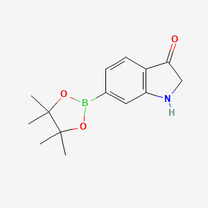 molecular formula C14H18BNO3 B3326068 6-(4,4,5,5-四甲基-1,3,2-二氧杂硼环-2-基)吲哚-3-酮 CAS No. 2304633-97-2