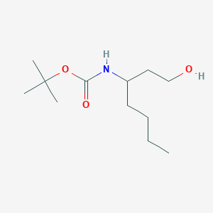 molecular formula C12H25NO3 B3326093 (S)-tert-Butyl (1-hydroxyheptan-3-yl)carbamate CAS No. 230637-47-5