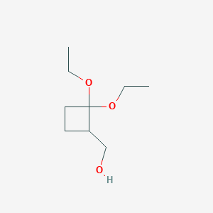molecular formula C9H18O3 B3326131 (2,2-Diethoxycyclobutyl)methanol CAS No. 23153-61-9