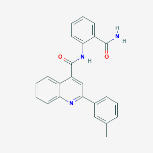 molecular formula C24H19N3O2 B332615 N-(2-carbamoylphenyl)-2-(3-methylphenyl)quinoline-4-carboxamide 