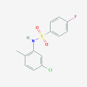 molecular formula C13H11ClFNO2S B332616 N-(5-chloro-2-methylphenyl)-4-fluorobenzenesulfonamide 