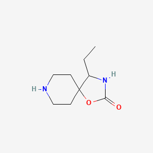 molecular formula C9H16N2O2 B3326165 4-Ethyl-1-oxa-3,8-diaza-spiro[4.5]decan-2-one CAS No. 23484-71-1