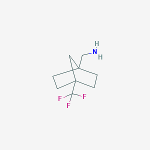 molecular formula C9H14F3N B3326170 (4-(Trifluoromethyl)bicyclo[2.2.1]heptan-1-yl)methanamine CAS No. 2361635-15-4