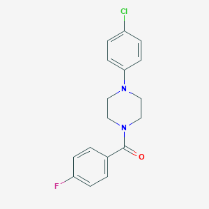 molecular formula C17H16ClFN2O B332619 1-(4-Chlorophenyl)-4-(4-fluorobenzoyl)piperazine 