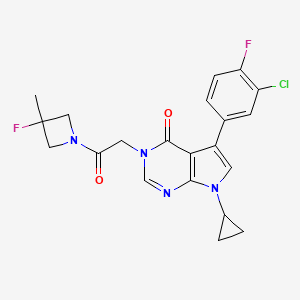 molecular formula C21H19ClF2N4O2 B3326195 Unii-S0CE8P9okw CAS No. 2378285-59-5