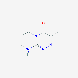 molecular formula C7H10N4O B3326201 3-Methyl-1,6,7,8-tetrahydro-4H-pyrimido[2,1-c][1,2,4]triazin-4-one CAS No. 23868-00-0
