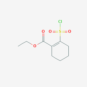 molecular formula C9H13ClO4S B3326245 Ethyl 2-(chlorosulfonyl)cyclohex-1-enecarboxylate CAS No. 243984-26-1