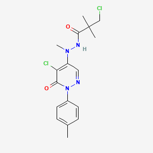 molecular formula C17H20Cl2N4O2 B3326265 N'1-[5-Chloro-1-(4-Methylphenyl)-6-Oxo-1,6-Dihydropyridazin-4-Yl]-N'1,2,2-Trimethyl-3-Chloropropanohydrazide CAS No. 245413-61-0