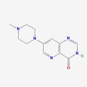 molecular formula C12H15N5O B3326282 7-(4-Methylpiperazin-1-yl)pyrido[3,2-d]pyrimidin-4-ol CAS No. 2460749-34-0