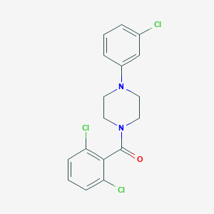 molecular formula C17H15Cl3N2O B332631 1-(3-Chlorophenyl)-4-(2,6-dichlorobenzoyl)piperazine 