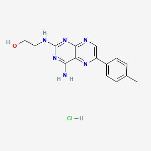 molecular formula C15H17ClN6O B3326312 2-[[4-Amino-6-(4-methylphenyl)-2-pteridinyl]amino]-ethanol hydrochloride CAS No. 247913-49-1