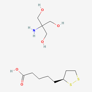 2-amino-2-(hydroxymethyl)propane-1,3-diol;5-[(3S)-dithiolan-3-yl]pentanoic acid