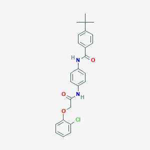 molecular formula C25H25ClN2O3 B332639 4-tert-butyl-N-(4-{[(2-chlorophenoxy)acetyl]amino}phenyl)benzamide 