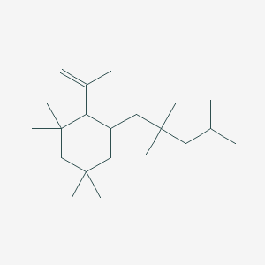 molecular formula C21H40 B3326391 1,1,5,5-Tetramethyl-2-(prop-1-en-2-yl)-3-(2,2,4-trimethylpentyl)cyclohexane CAS No. 2512216-71-4