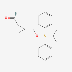 molecular formula C21H26O2Si B3326399 (1R,2S)-2-(((tert-Butyldiphenylsilyl)oxy)methyl)cyclopropane-1-carbaldehyde CAS No. 251444-03-8