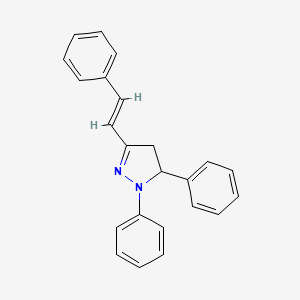 molecular formula C23H20N2 B3326405 1,5-Diphenyl-3-styryl-2-pyrazoline CAS No. 2515-62-0
