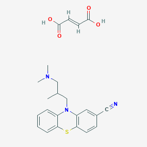 molecular formula C23H25N3O4S B3326437 (2E)-But-2-enedioic acid--10-[3-(dimethylamino)-2-methylpropyl]-10H-phenothiazine-2-carbonitrile (1/1) CAS No. 25332-99-4