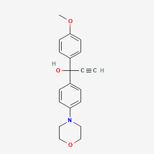 molecular formula C20H21NO3 B3326468 1-(4-Methoxyphenyl)-1-(4-morpholinophenyl)prop-2-yn-1-ol CAS No. 255377-08-3