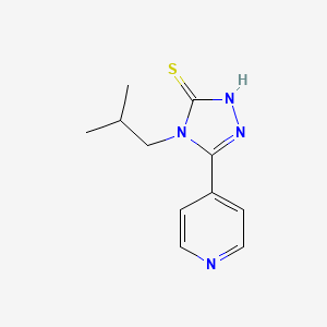 molecular formula C11H14N4S B3326529 4-(2-methylpropyl)-5-(pyridin-4-yl)-4H-1,2,4-triazole-3-thiol CAS No. 26029-02-7