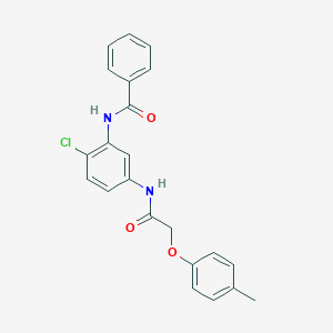 molecular formula C22H19ClN2O3 B332654 N-(2-chloro-5-{[(4-methylphenoxy)acetyl]amino}phenyl)benzamide 