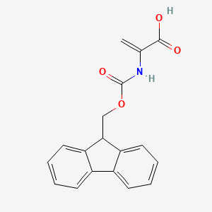 molecular formula C18H15NO4 B3326540 2-(((9H-fluoren-9-yl)methoxy)carbonylamino)acrylic acid CAS No. 261522-33-2