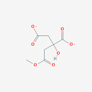 molecular formula C7H8O7-2 B3326548 2-Hydroxy-2-(2-methoxy-2-oxoethyl)butanedioate CAS No. 26163-61-1