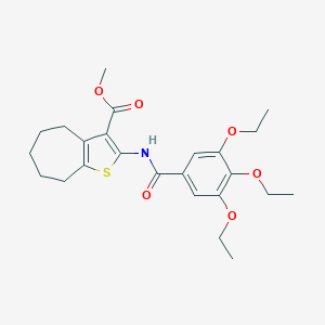 methyl 2-[(3,4,5-triethoxybenzoyl)amino]-5,6,7,8-tetrahydro-4H-cyclohepta[b]thiophene-3-carboxylate