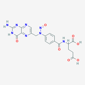 molecular formula C19H18N8O7 B3326577 2-[[4-[(2-amino-4-oxo-3H-pteridin-6-yl)methyl-nitrosoamino]benzoyl]amino]pentanedioic acid CAS No. 26360-21-4