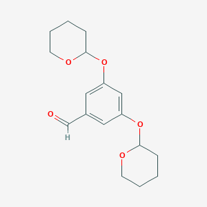 molecular formula C17H22O5 B3326625 3,5-Bis[(tetrahydro-2H-pyran-2-yl)oxy]-benzaldehyde CAS No. 268232-54-8