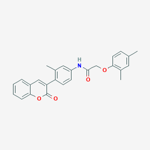 2-(2,4-dimethylphenoxy)-N-[3-methyl-4-(2-oxo-2H-chromen-3-yl)phenyl]acetamide