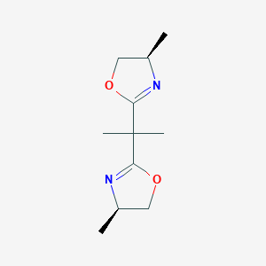 molecular formula C11H18N2O2 B3326733 (4R,4'R)-2,2'-(Propane-2,2-diyl)bis(4-methyl-4,5-dihydrooxazole) CAS No. 280755-86-4