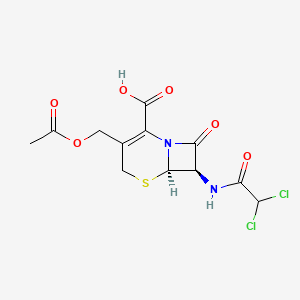 molecular formula C12H12Cl2N2O6S B3326741 Dichloro ceftidine dichloride CAS No. 28307-26-8